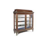 A FINE FRENCH 19TH CENTURY KINGWOOD AND ORMOLU MOUNTED DISPLAY CABINET with glazed doors. 49cm high,