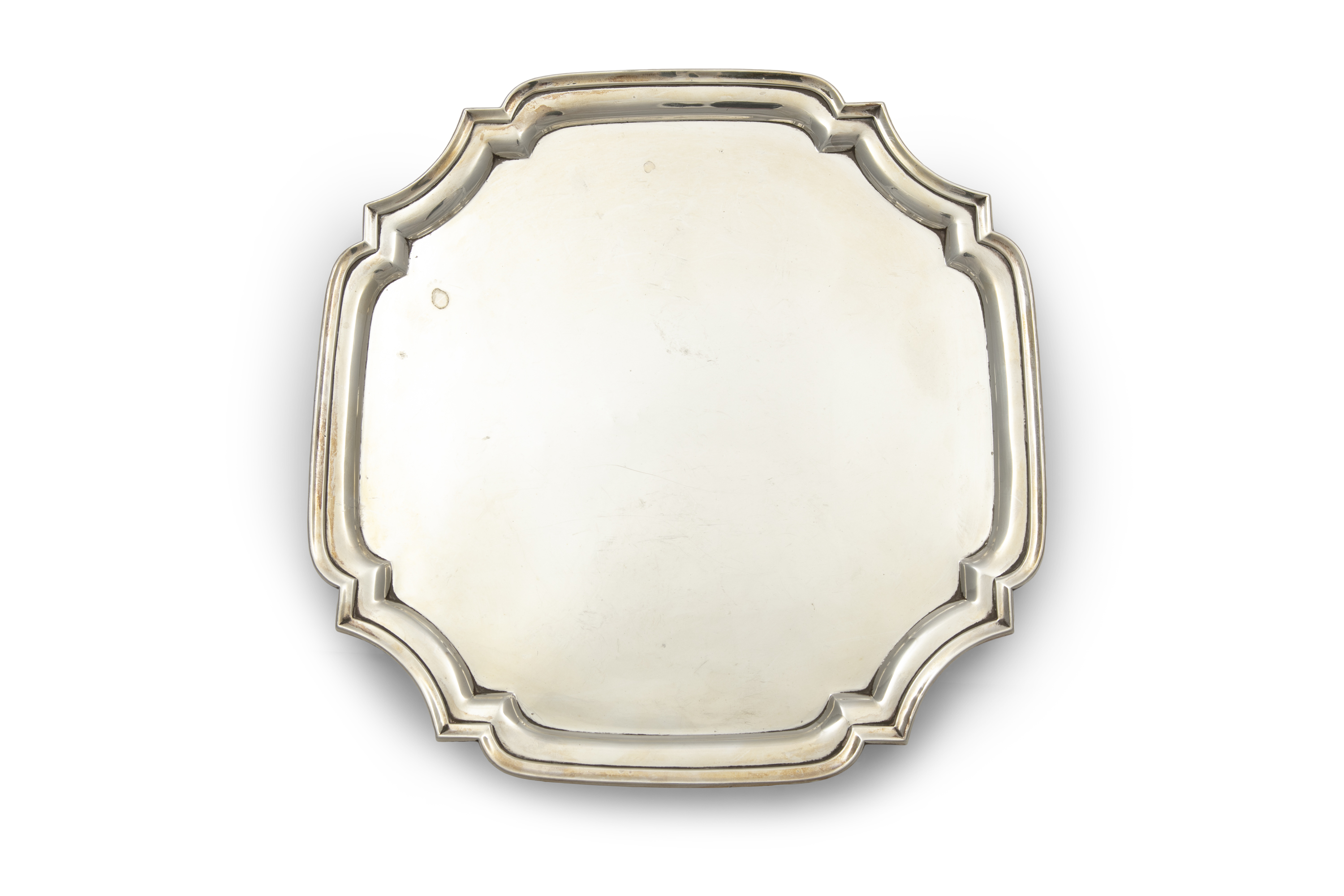 AN IRISH SILVER SALVER, Dublin 1960, mark of William Egan of Cork, of plain square form with - Image 2 of 3