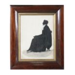 A COLLECTION OF VICTORIAN SILHOUETTES, comprising: - full length, profile to the right, depicting