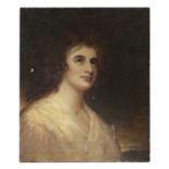 STYLE OF GEORGE ROMNEY Portrait of Lady Oil on canvas, 61 x 51cm Inscribed 'Portrait of Maria Linley