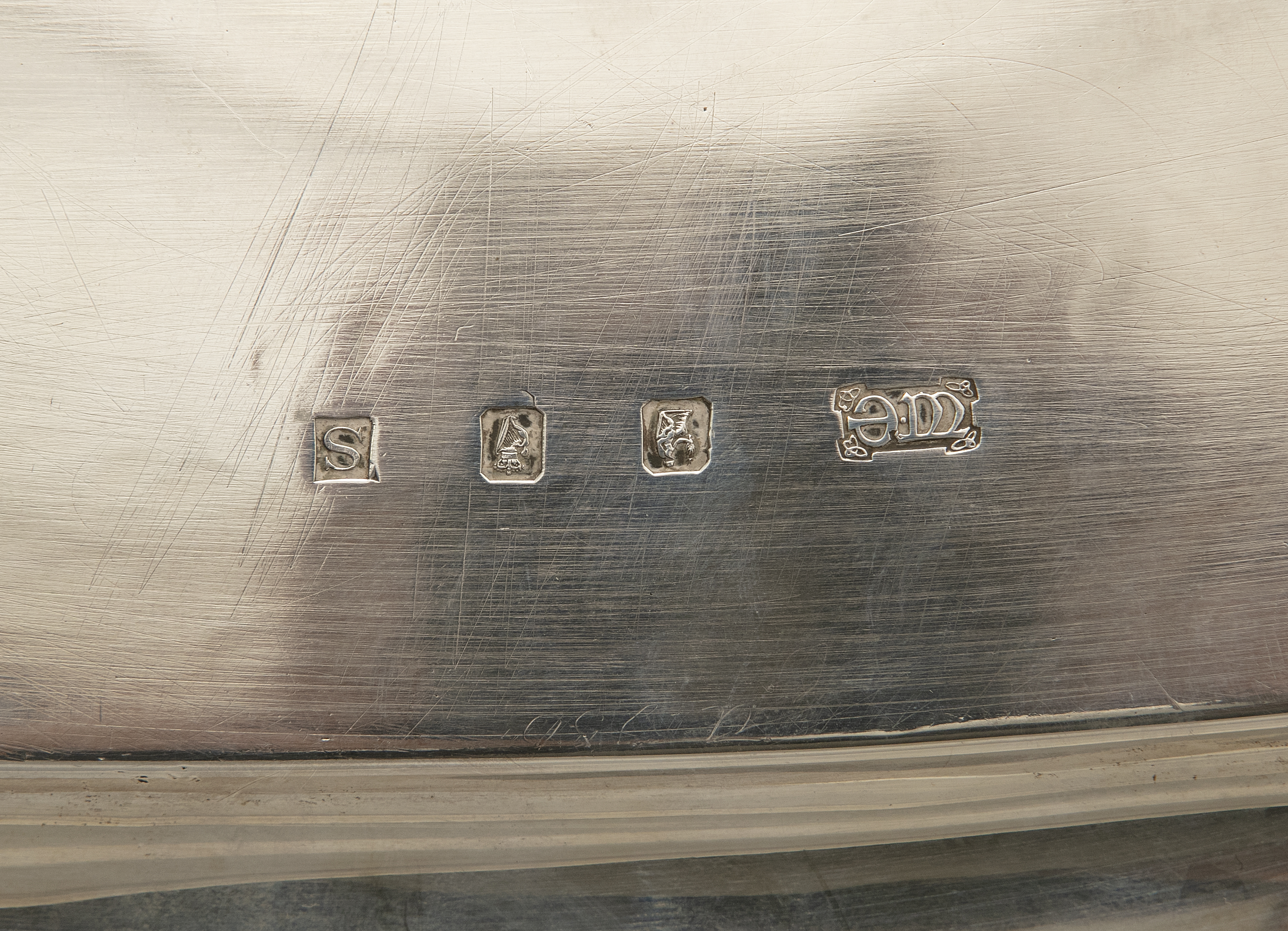 AN IRISH SILVER SALVER, Dublin 1960, mark of William Egan of Cork, of plain square form with - Image 3 of 3