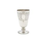 AN IRISH SILVER GOBLET, Dublin 1966, with commemorative 'Sword of Light' mark, of tapering ovoid