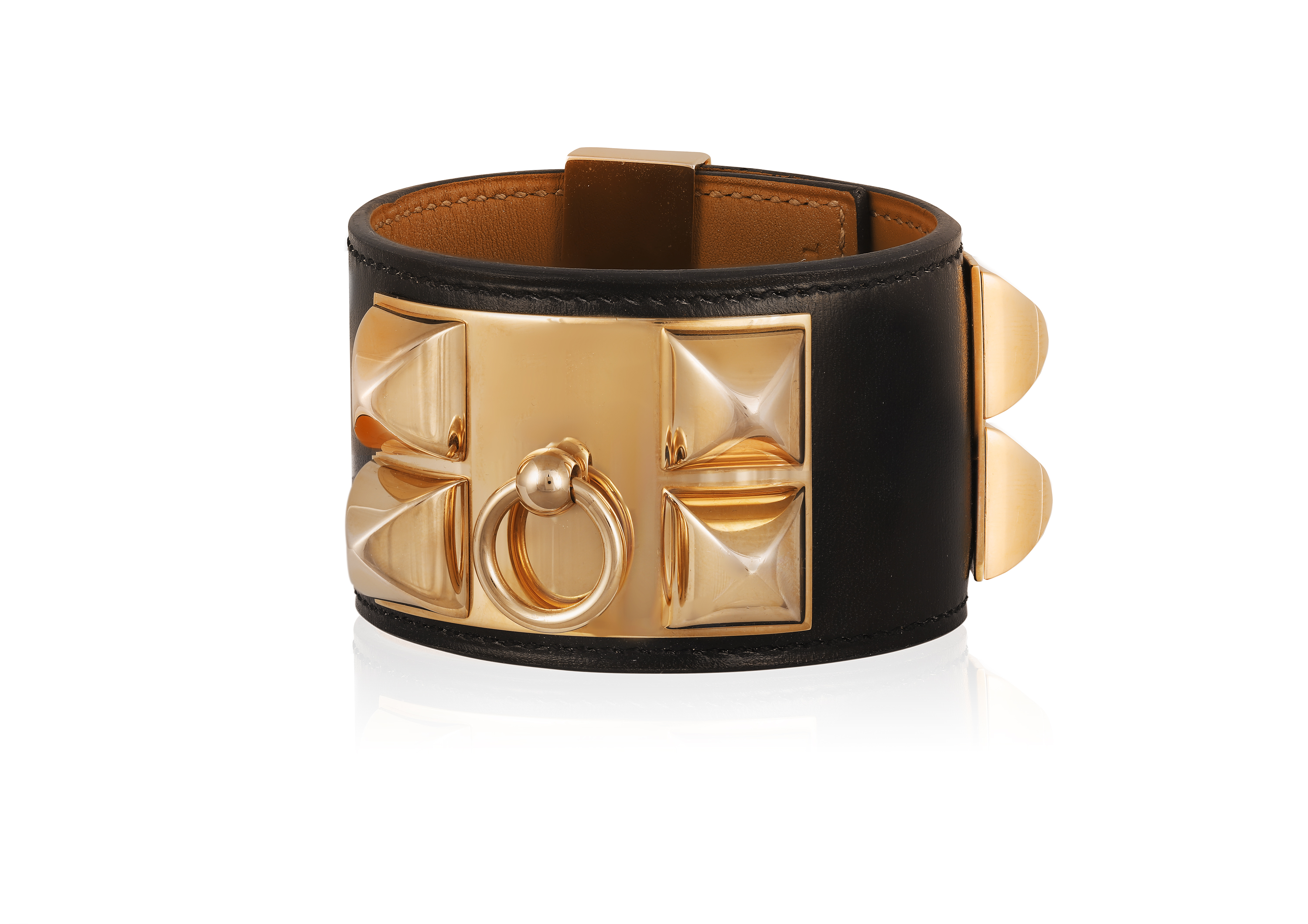 A 'MEDOR' CUFF BRACELET, BY HERMÈS, 2018 The large 'collier de chien' bracelet with gold plated - Image 2 of 3