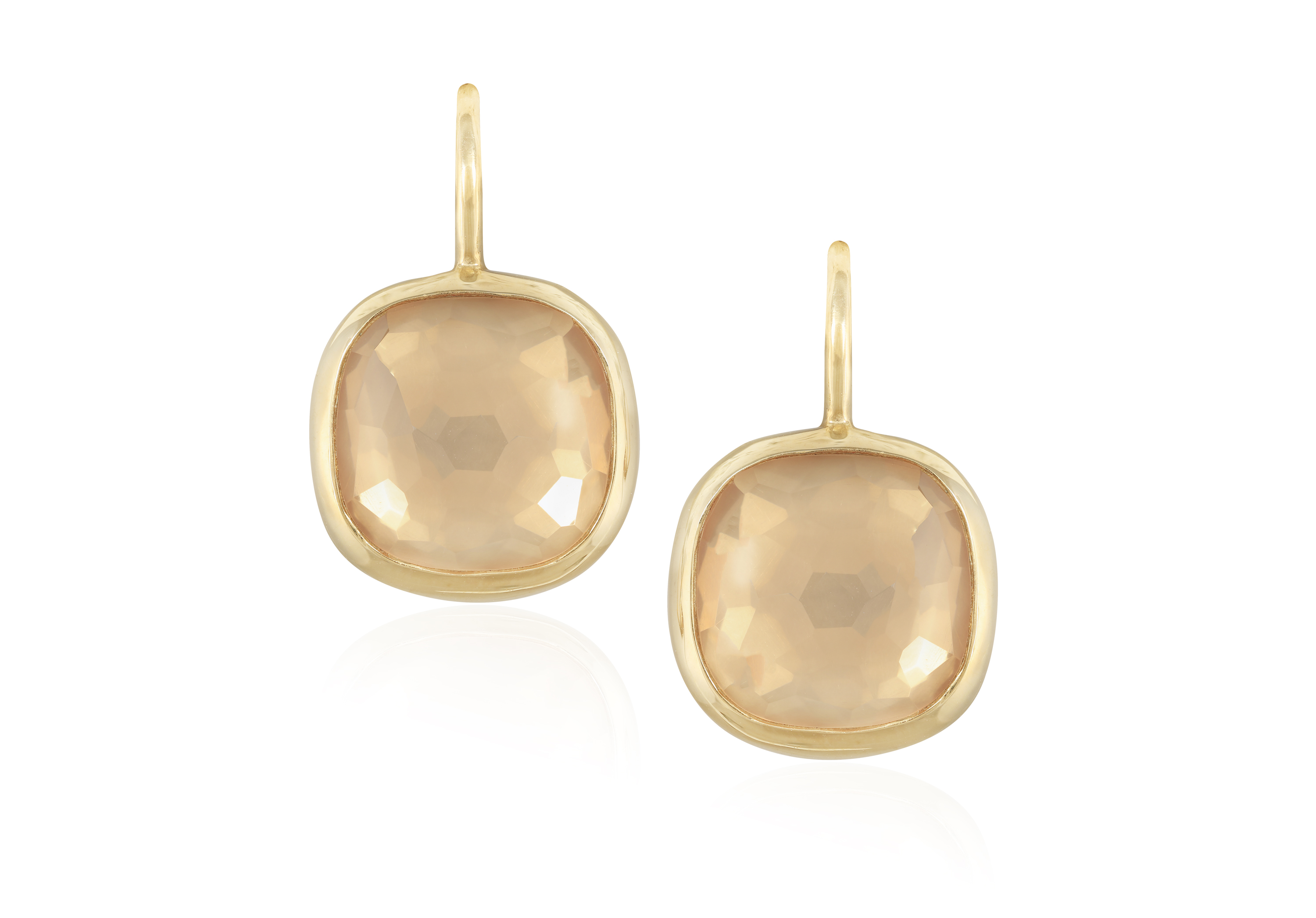 A PAIR OF ROCK CRYSTAL 'LUDO' EARRINGS, BY POMELLATO Each cushion mixed-cut rock crystal within