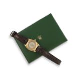 AN 18K GOLD 'BUBBLEBACK' WRISTWATCH, BY ROLEX, CIRCA 1945 17-jewel automatic movement, circular