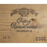 CHATEAU RAUZAN GASSIES Margaux, 2002 1 case of 24 half bottles, unopened