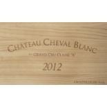 CHEVAL BLANC Saint Emilion Grand Cru, 2012 1 case of 6 bottles, unopened