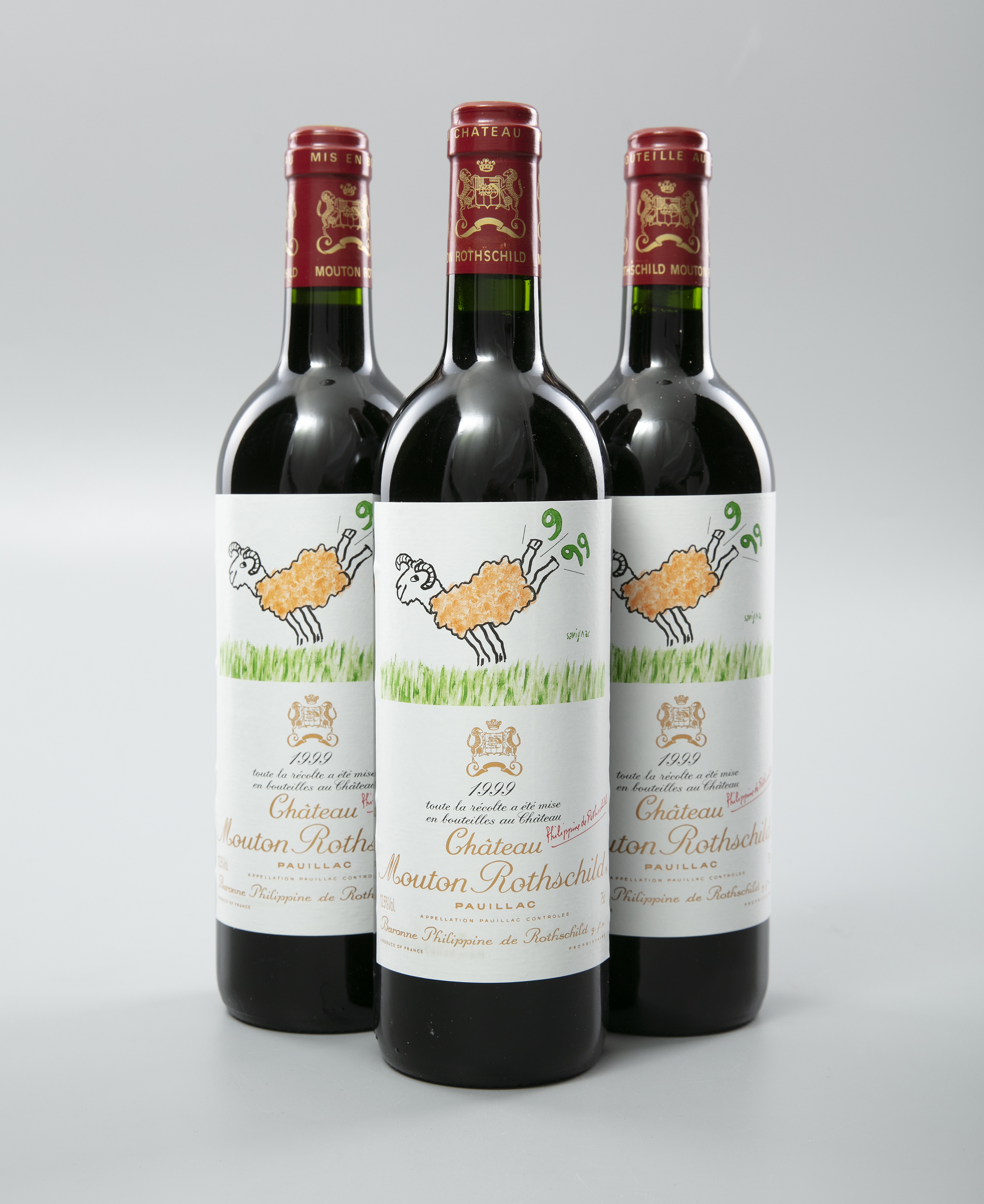 CHATEAU MOUTON ROTHSCHILD Pauillac, 1999 3 bottle - Image 3 of 7