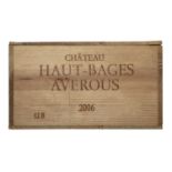 CHATEAU HAUT BAGES AVERNOUS Pauillac, 2006 1 case, unopened