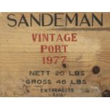 SANDEMAN VINTAGE PORT 1977 1 case, unopened