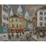 Lucien GENIN (1894-1953)Montmartre animéGouache.Signée en bas à gauche.20,5 x 26 cmNous remercions