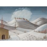 Serge FIORIO (1911-2011)Sous la neigeHuile sur toile.Signée en bas à gauche.24 x 33 cm