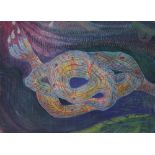 Bona de MANDIARGUES dit BONA (1926-2000)L'Univers est serpent, 1968Acrylique sur toile.Signée en bas