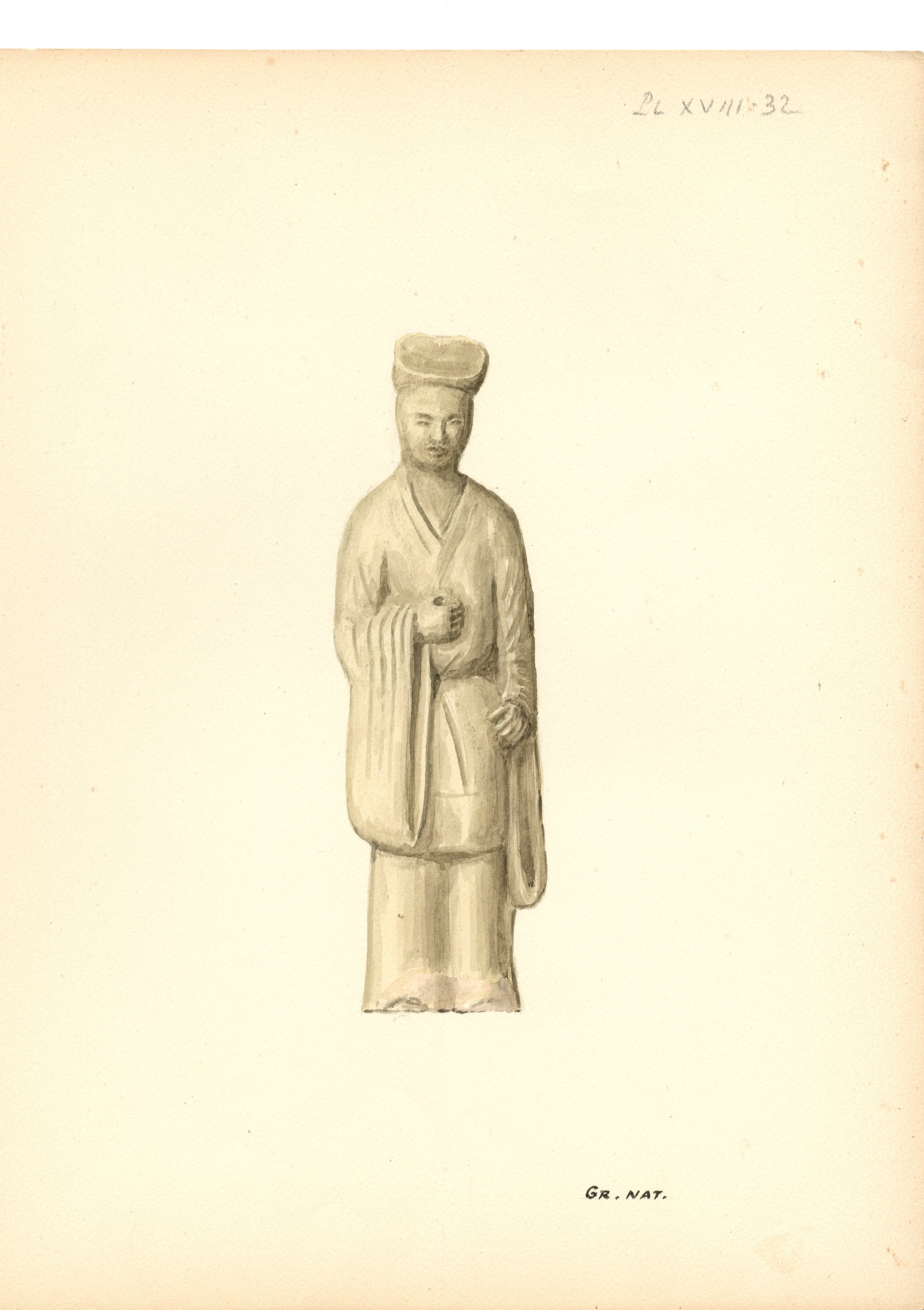 CHINE - Époque SUI (581 - 618) et époque TANG (618 - 907) Ensemble comprenant trois statuettes en - Bild 3 aus 6