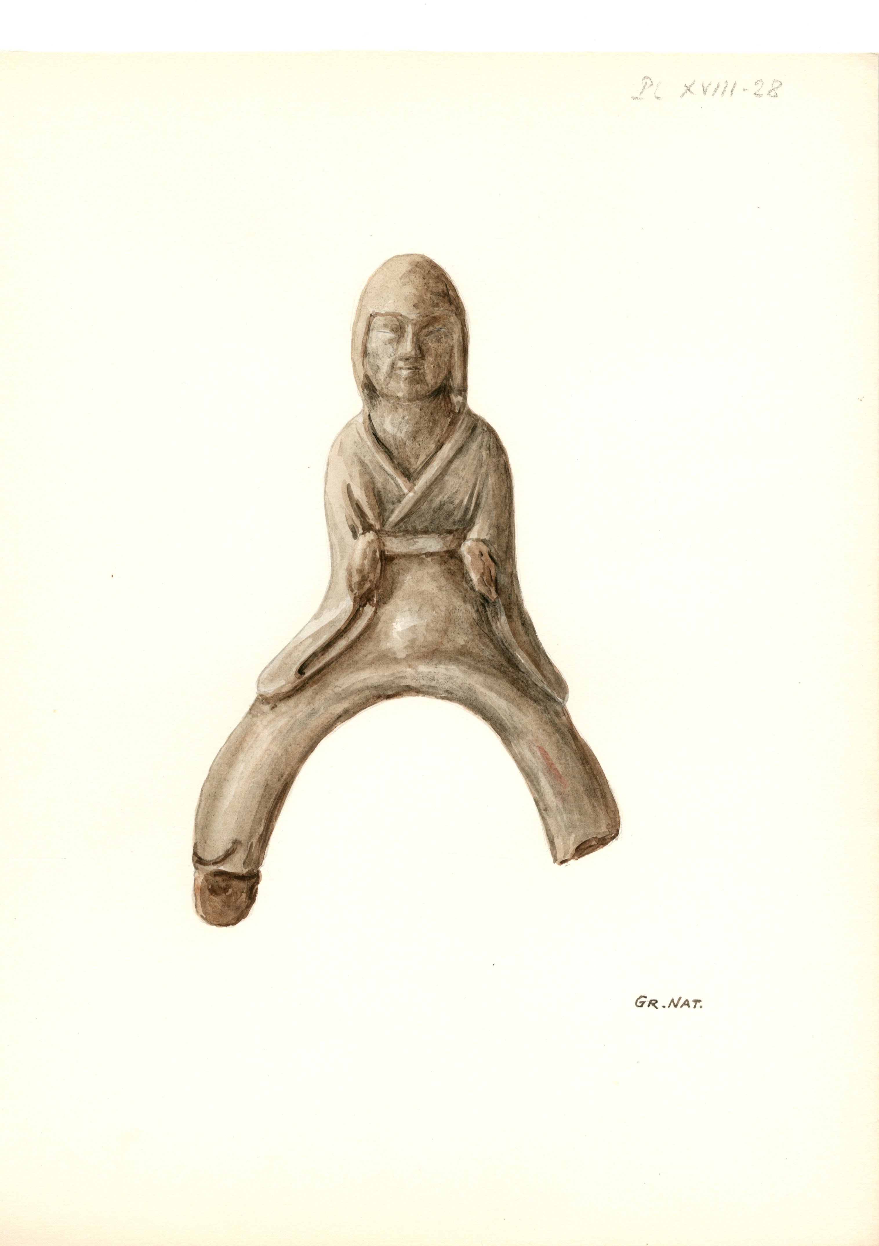 CHINE - Époque SUI (581 - 618) et époque TANG (618 - 907) Ensemble comprenant trois statuettes en - Bild 2 aus 6