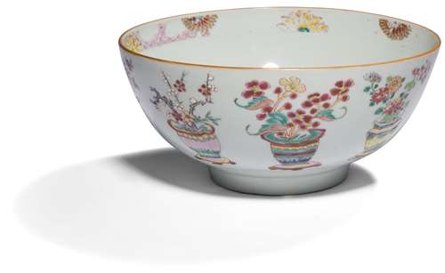 CHINE, Compagnie des Indes - Époque QIANLONG (1736 - 1795) Bol en porcelaine émaillée polychrome - Image 2 of 2