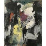 *Gérard SCHNEIDER (1896-1986)Opus 13F, 1961Huile sur toile.Signée et datée en bas à droite.Titrée et