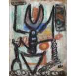 Jean-Michel ATLAN (1913-1960)Composition, 1953Pastel.Signé en bas à droite.42 x 32 cmExposition :