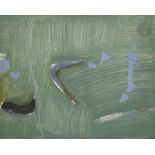 Olivier DEBRÉ (1920-1999)Bateaux taches grises, 1962Huile sur toile.Monogrammée et datée en bas à