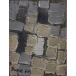 Jacques BUSSE (1922-2004)Fenêtre, 1959Huile sur toile.Signée et datée en bas à gauche. Titrée au