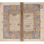 Coran complet signé, Iran, daté 1615 et situé Manuscrit sur papier de 16 lignes de texte par page en