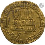 ABBASSIDES. Règne de Harûn al-Rashîd (170-193 H / 786-809). Dinar d'or daté 170 H / 786 et au nom de