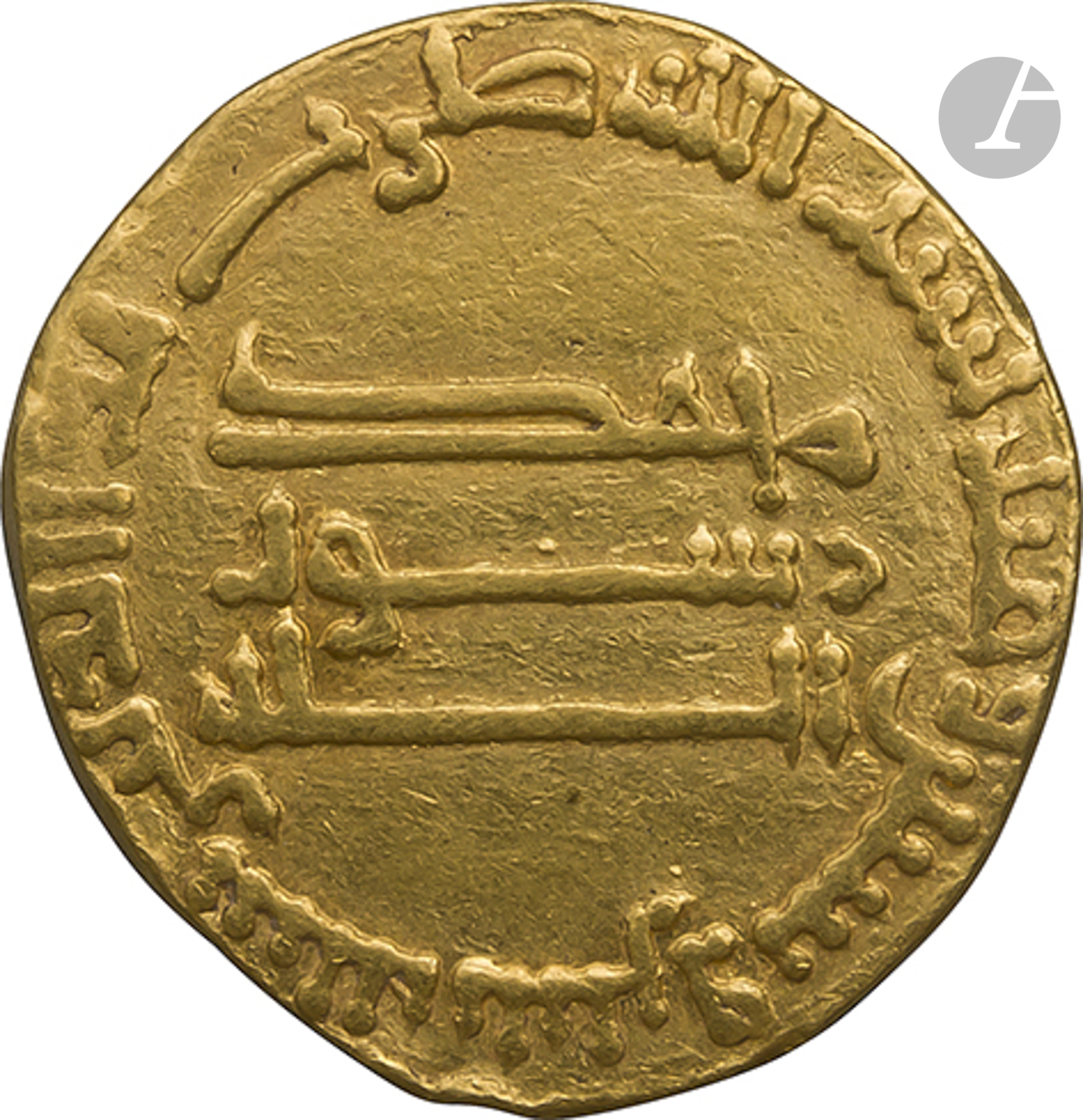 ABBASSIDES. Règne d'Al-Mahdî (158-169 H / 775-785). Dinar d'or daté 162( ?) H / 778 ? Poids : 4,3 - Image 2 of 2