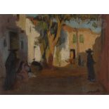 Jacques MAJORELLE (1886-1962) Soir à Marg, Le Caire, Egypte, vers 1912 Huile sur carton. Signée en