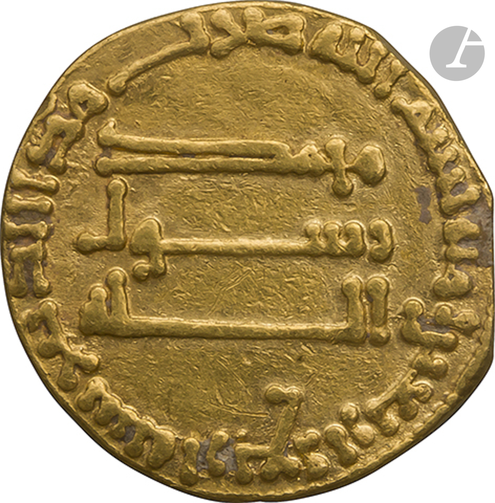 ABBASSIDES. Règne d'Al-Mansûr (136-158 H / 754-775). Dinar d'or daté 144 H / 761 Poids : 4,3 g TB