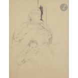 Filipp Andreevitch MALIAVIN (1869-1940)Mère et son jeune garçonCrayon et estompe.Signé sur la