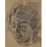 *Nicolas Alexandrovitch TARKHOFF(1871-1930)Portrait de la femme de l’artisteFusain et estompe sur