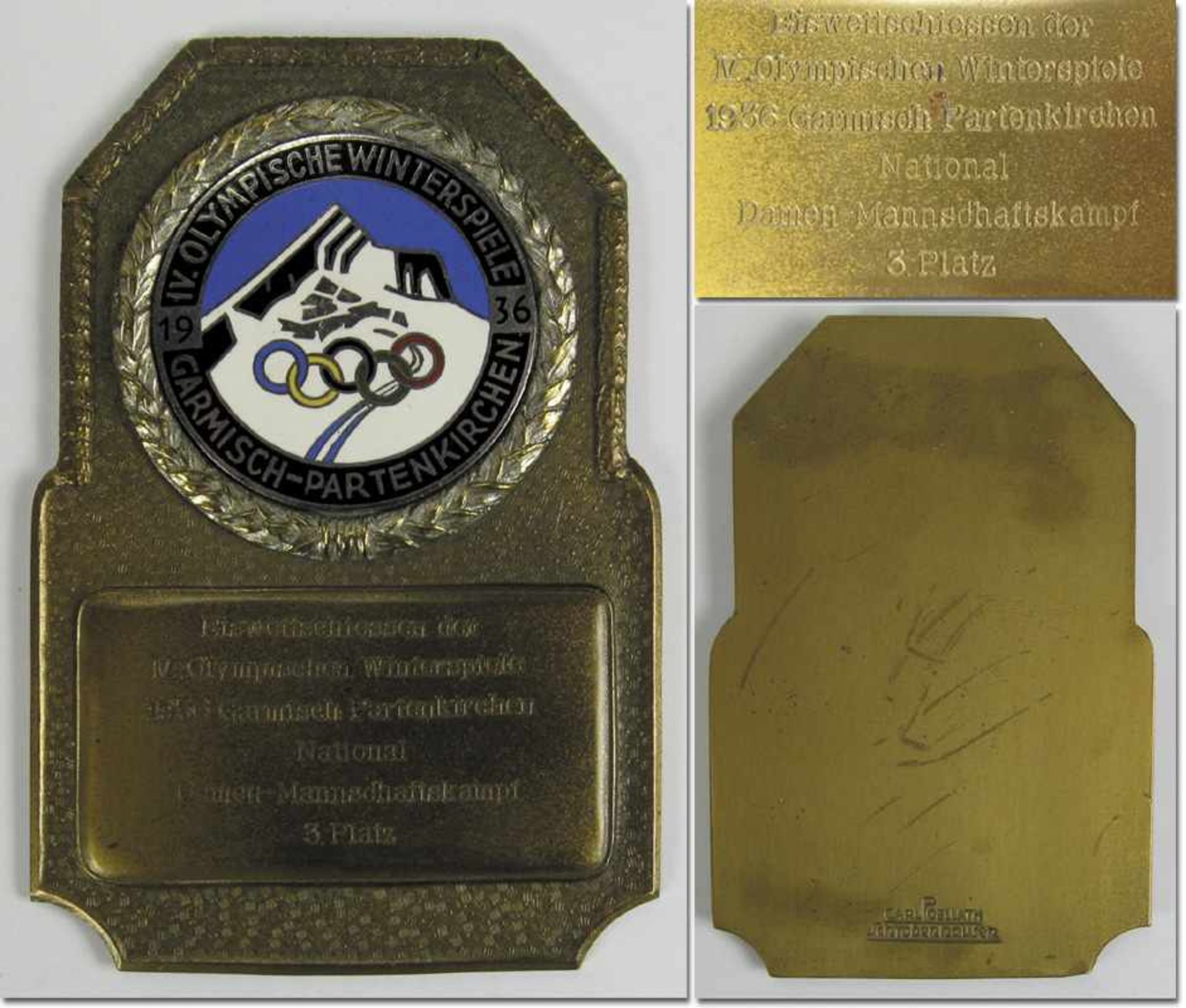 Olympic Winter Games 1936 Winner medal - Original winner medal from the Olympic Winter Games in