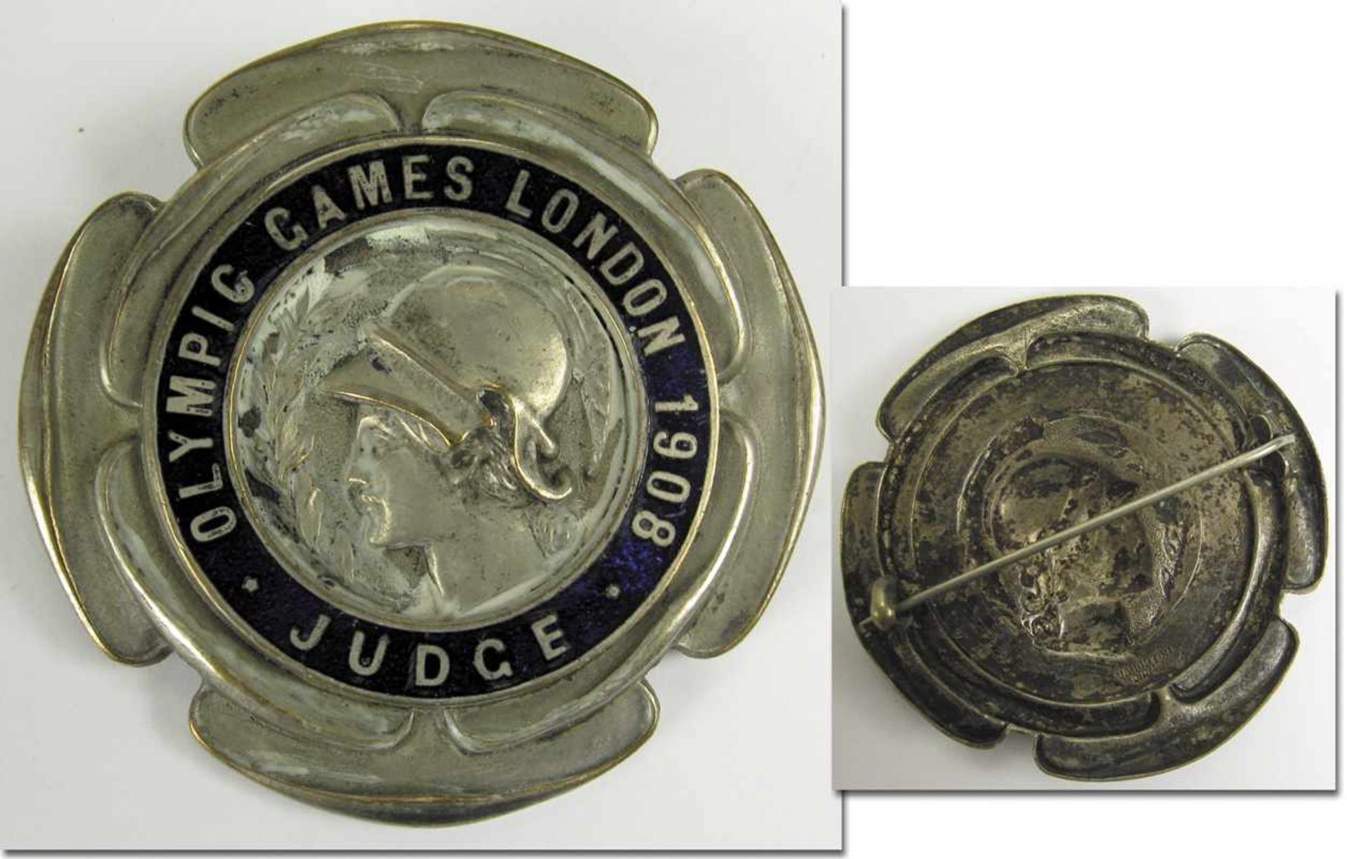 Olympic Games London 1908 Participation badge - Large official participantion badge for the