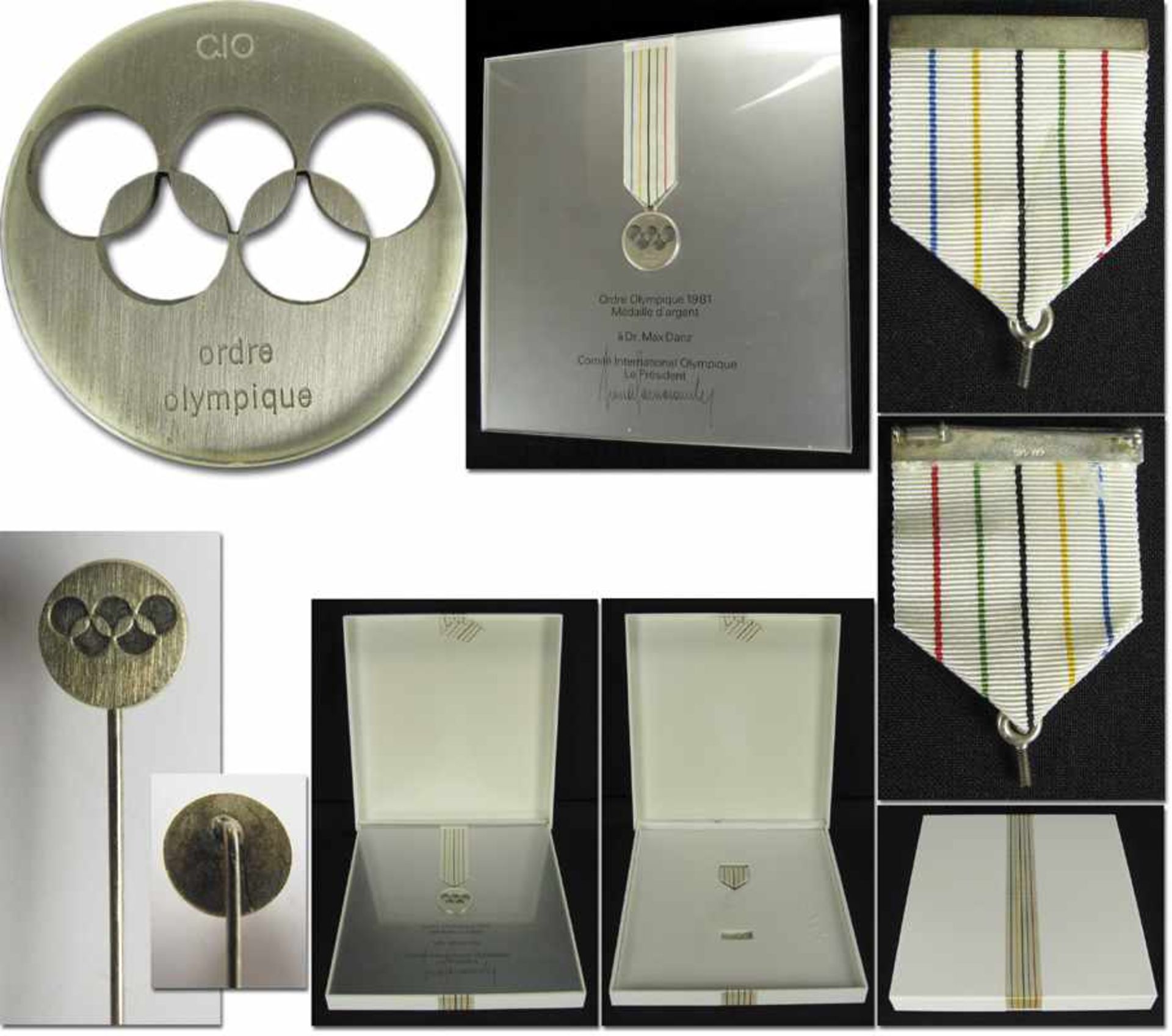 Olympic Order in Silver IOC 1976 - 1984 - Olympic order of the IOC in silver which was awarded to