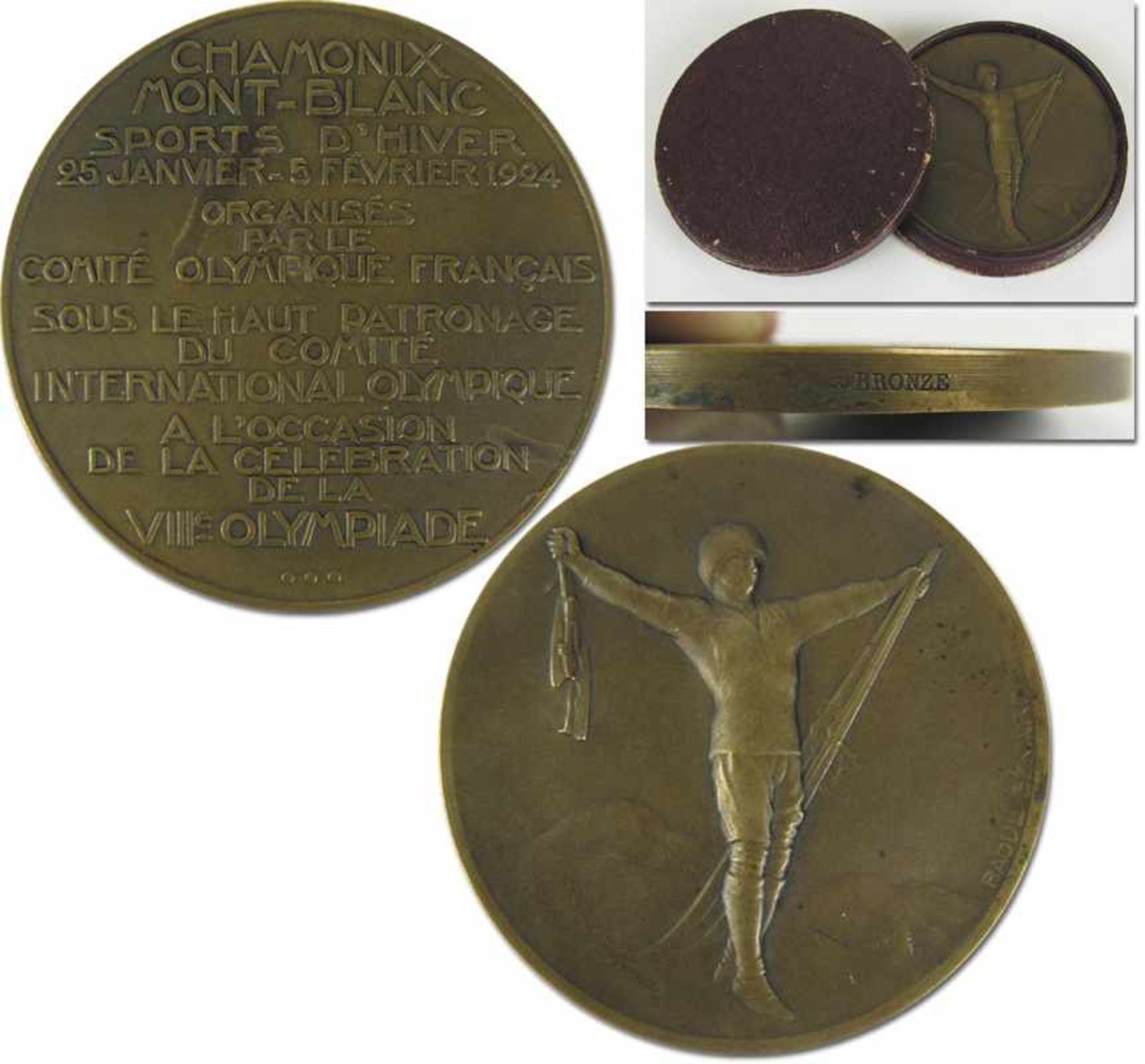 Olympic Games 1924. Participation medal Chamonix - Olympic Games 1924. Participation medal