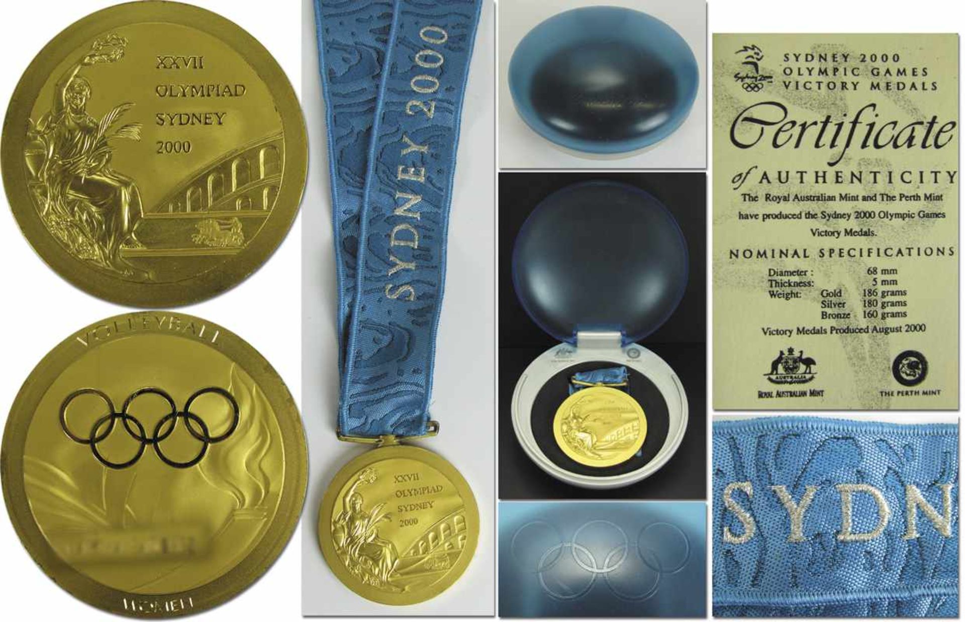 Olympic Games Sydney 2000 Silver Winner Medal - Winner medal for the 1st place in volleyball for