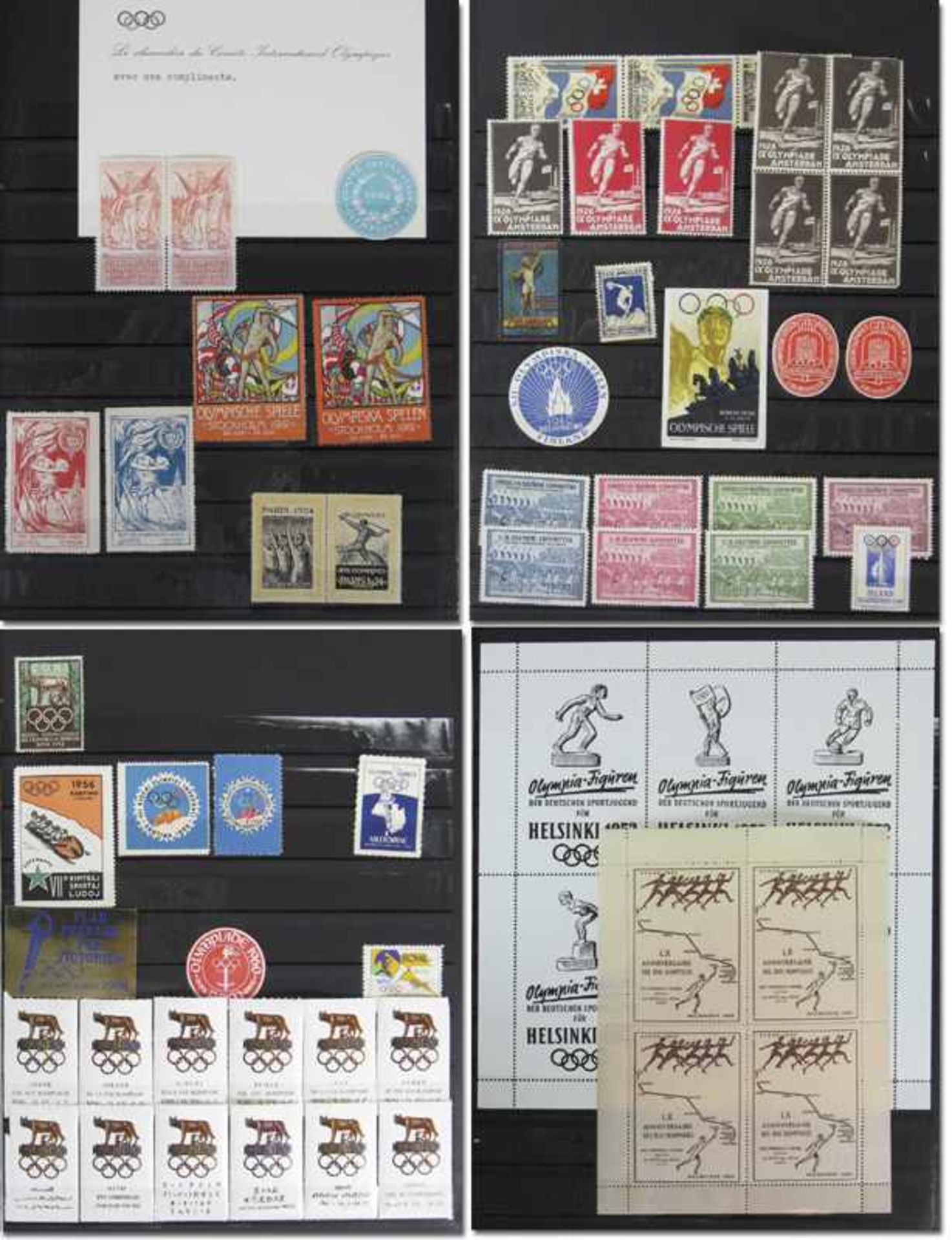 Olympic Games 1894 - 1984 Collection Vignettes - Approx. 500 advertising vignettes for the Olympic