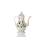 18TH C ENGLISH PEARLWARE COFFEE POT