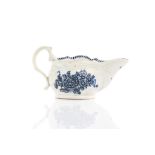 18TH C ENGLISH BLUE & WHITE SAUCE / BUTTER BOAT