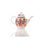 18TH C LOWESTOFT PORCELAIN TEAPOT