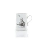 18TH C WORCESTER TRANSFER PRINT TANKARD