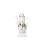 USUSUAL 18TH C ENGLISH PORCELAIN COFFEE POT