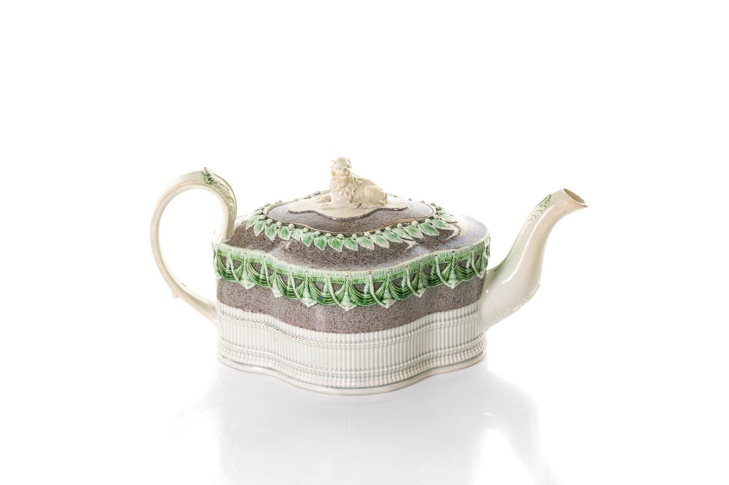 EARLY BRISTOL PEARLWARE TEAPOT - Image 3 of 4