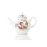 18th C DR WALL WORCESTER PORCELAIN TEAPOT