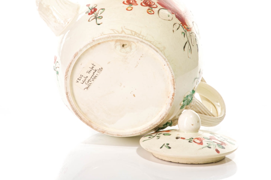 18TH C LEEDS CREAMWARE POTTERY TEAPOT - Image 5 of 5