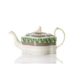 EARLY BRISTOL PEARLWARE TEAPOT