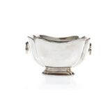 GERMAN SILVER SQUARE BOWL CENTREPIECE, 2,004g