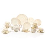 16 PCS BELLEEK FOOTED SHELL FORM PORCELAIN TEA SET