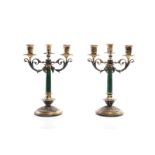 PAIR OF ITALIAN GILT SILVER CANDELABRA