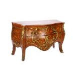 FRENCH 19TH C TWO-DRAWER BOMBE COMMODE
